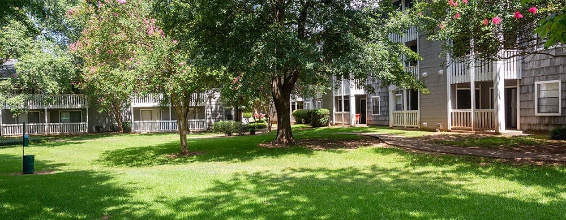 Spacious open lawn for exercise or pet walking